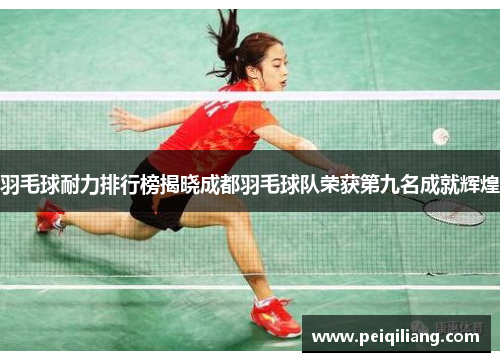 羽毛球耐力排行榜揭晓成都羽毛球队荣获第九名成就辉煌